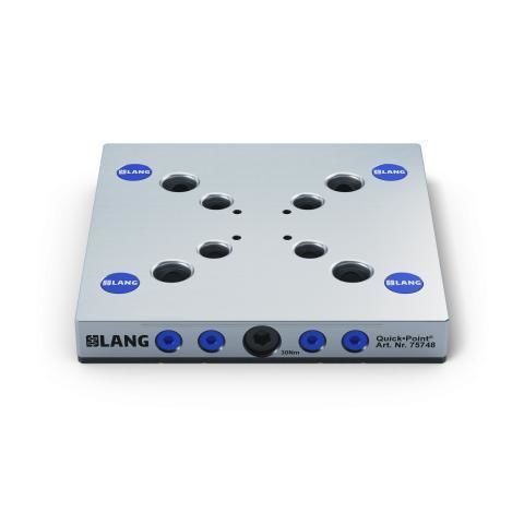 Unité de centrage et bridage au point zéro pour machine-outil - 75748 - LANG Technik - à plaque de serrage modulaire / à grande précision / pour usinage 5 axes