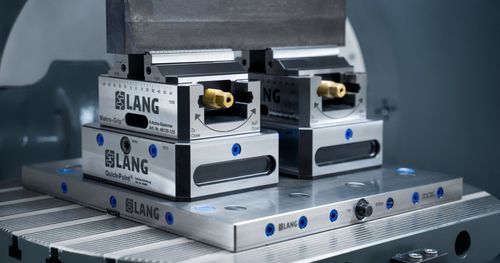 Unité de centrage et bridage au point zéro pour machine-outil - Quick•Point® - LANG Technik - à plaque de serrage modulaire / à système de serrage multiple / à grande précision