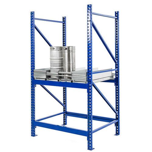Rayonnage pour entrepôt de stockage - span track keg flow - UNEX Manufacturing - compact / réglable / pour charges moyennes