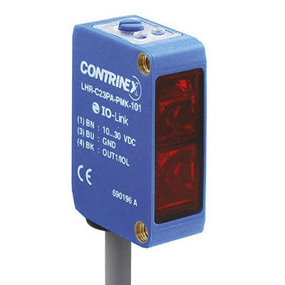 Détecteur photoélectrique avec suppression d'arrière-plan - LHR-C23PA-PMK-101 - CONTRINEX - rectangulaire / LED / compact