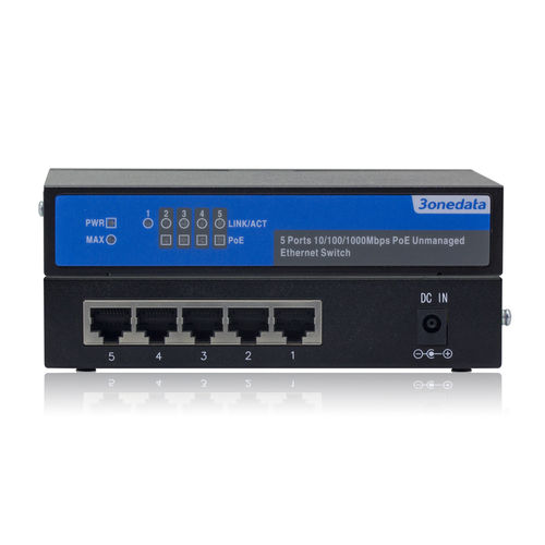 Commutateur Ethernet non administrable - PS1005G-1GT-4PoE - 3onedata Co.,Ltd. - 5 ports / Gigabit Ethernet / PoE