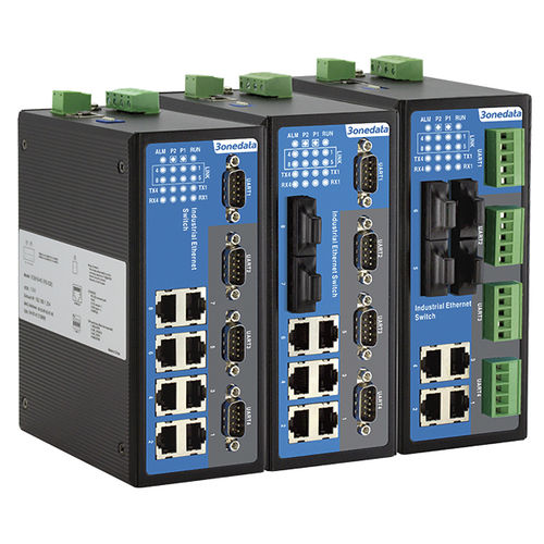 Commutateur Ethernet administrable - IES618-4D Series - 3onedata Co.,Ltd. - 8 ports / de fibre optique / série