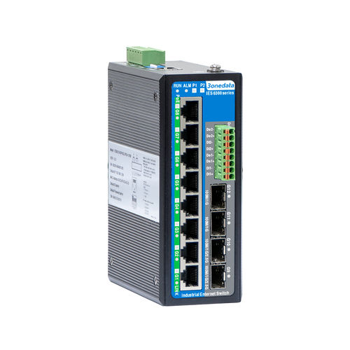 Commutateur Ethernet administrable - IES6300 Series - 3onedata Co.,Ltd. - 10 ports / 12 ports / gigabit