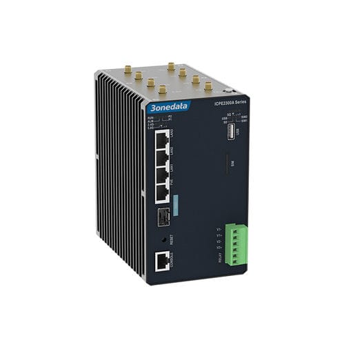 Commutateur Ethernet Gigabit Ethernet - ICPE2300 Series - 3onedata Co.,Ltd. - à liaison sans fil / 5G / sur rail DIN