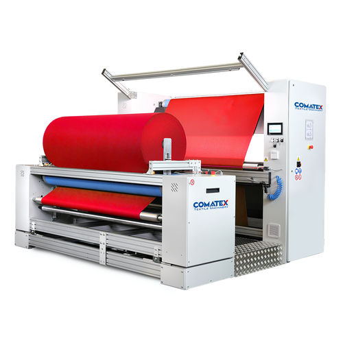 Machine à visiter les tissus avec enrouleur - ISP - Comatex Textile Machinery - sans tension / avec plate-forme