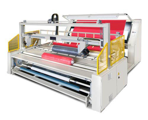 Machine à visiter les tissus sans tension - ISP + IMB SA - Comatex Textile Machinery - avec plate-forme / avec système d'emballage