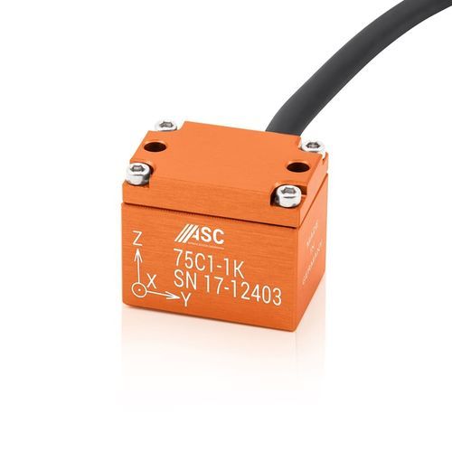 Accéléromètre triaxial - ASC 75C1 - ASC - piézorésistif / MEMS / IP65