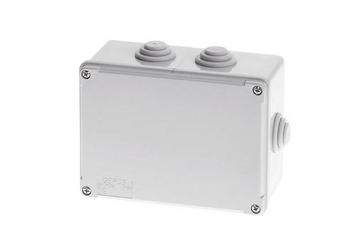 Boîte de dérivation murale - 150 x 110 x 75 mm, IP 54 | GR17058 - GEROS - étanche / en plastique / avec membranes élastiques