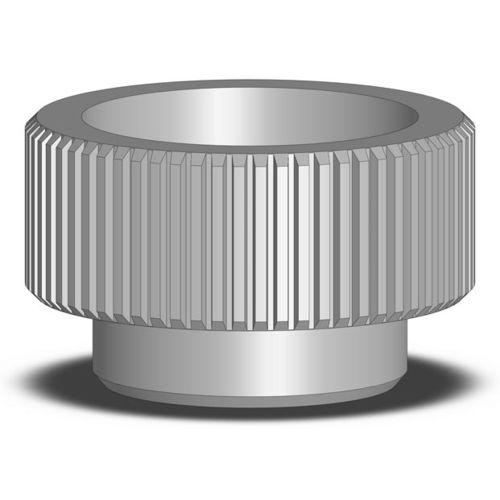 sourcing map écrous Moleté - M8 Rond Boutons avec Collier 304 Inox Acier - 4 Pcs
