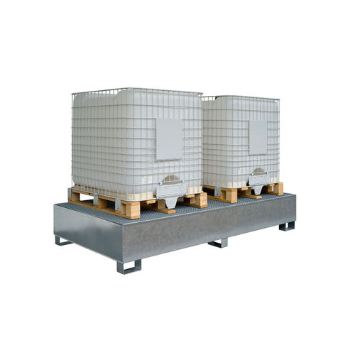 Palette de rétention pour conteneur IBC - TC 2 - Saebu Morsbach GmbH - 4 fûts / en métal / avec grille galvanisée