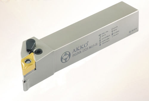 Porte-outil ISO - PDJN series - AKKO CUTTING TOOLS - à vis de réglage / pour l'usinage / pour tournage externe