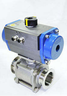 Vanne à boisseau sphérique - Highlight Technology Corp. - à commande pneumatique / pour le vide / en inox