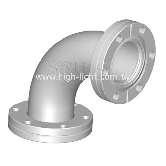 Raccord hydraulique - CR-EL90 series - Highlight Technology Corp. - à bride / coudé à 90° / en inox