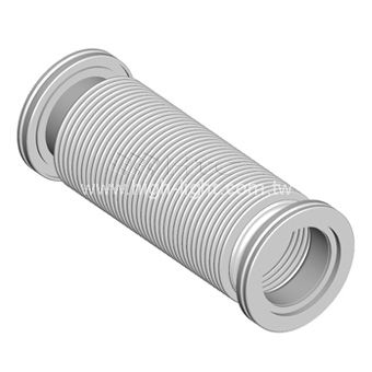 Tuyau flexible en acier inoxydable - ISO-FX series - Highlight Technology Corp. - pour le vide / à bride / annelé