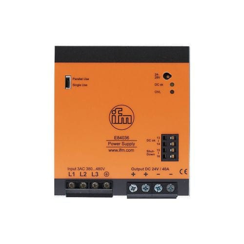 Alimentation électrique sur rail DIN - E84036 - ifm electronic - AC/DC / régulée / à découpage