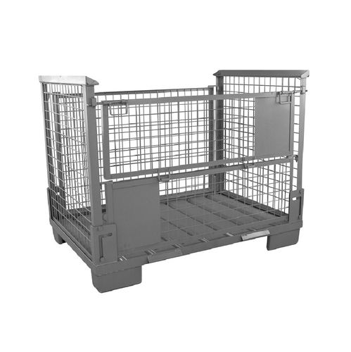 Caisse-palette pliable - Schneider - grillagée / de transport / ondulée