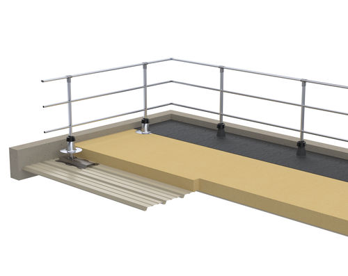 Garde-corps en aluminium - SECURILISSE® GC-BC - SOMAIN SECURITE - pour toiture métallique