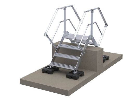 Saut de loup en aluminium - SECURITOIT® sdl evo - SOMAIN SECURITE - avec garde-corps de sécurité