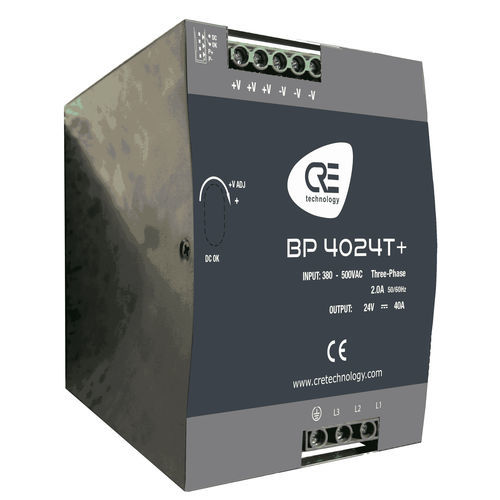 Chargeur de batterie sur rail-DIN - BP4024T+ - CRE TECHNOLOGY - plomb-acide / Ni-Cd / pour groupe électrogène