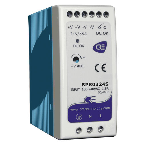 Chargeur de batterie sur rail-DIN - BPR0324S - CRE TECHNOLOGY - plomb / Ni-Cd / pour groupe électrogène