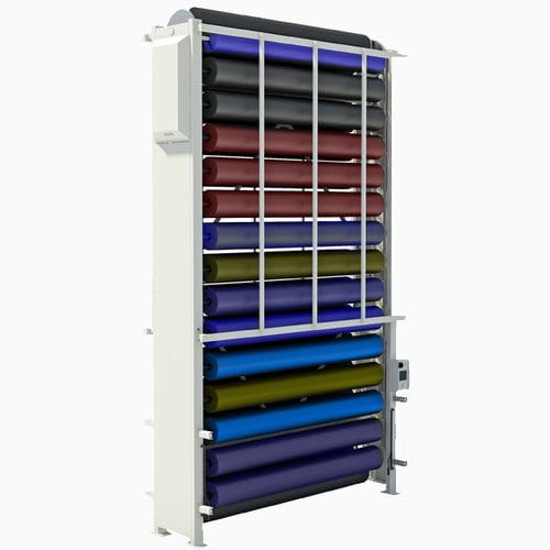 Stockeur rotatif pour rouleau de tissu - Eastman Machine Company - vertical