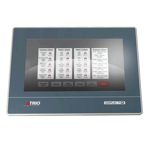 Terminal HMI à écran tactile - UNIPLAY 7-A - Trio Motion Technology - portatif / 1024 x 600 / RISC