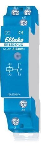 Relais électromécanique 12 Vcc - ER12DX-UC - Eltako Electronics - 1NO / sur rail DIN