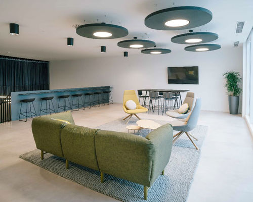 Panneau sandwich d'absorption acoustique - ACUSTIART-C - Acústica Integral - Soundproofing - âme en fibres synthétiques / face en aluminium / pour faux-plafond