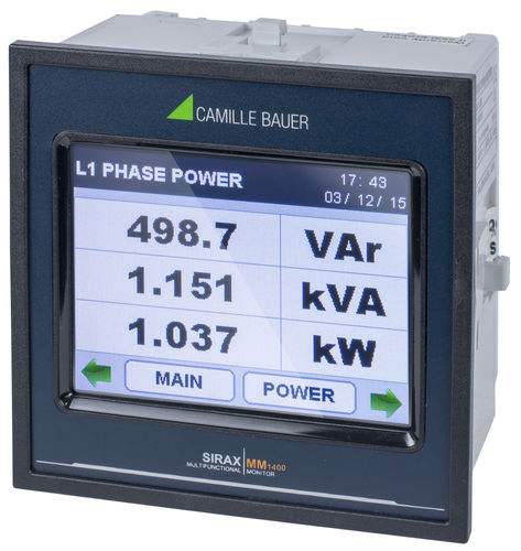 Appareil de mesure de puissance énergimètre - MM1400 - Camille Bauer Metrawatt AG - multimètre / fréquencemètre / de puissance active