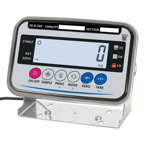 Indicateur de pesage affichage LCD - FG-D-CWP - A&D COMPANY, LIMITED - benchtop / étanche / IP67