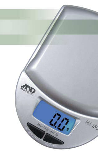 Balance avec afficheur LCD - HJ-150  - A&D COMPANY, LIMITED - en acier inoxydable / compacte / de poche
