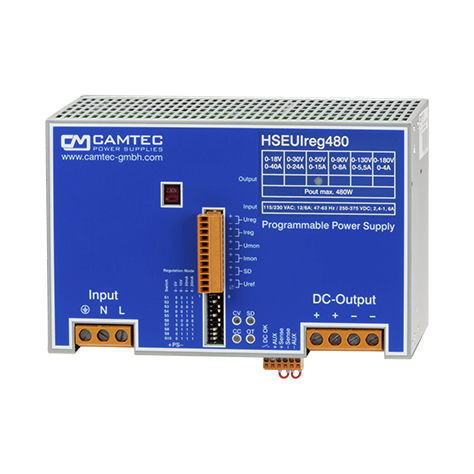 Alimentation électrique sur rail DIN - HSEUIreg04801 - Camtec Power Supplies GmbH - AC/DC / de laboratoire / programmable