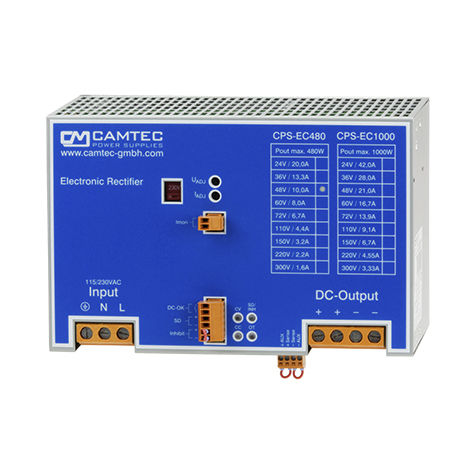 Alimentation électrique sur rail DIN - CPS-EC480 - Camtec Power Supplies GmbH - AC/DC / à sortie simple