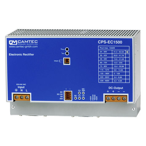 Alimentation électrique sur rail DIN - CPS-EC1500 - Camtec Power Supplies GmbH - AC/DC / à sortie simple