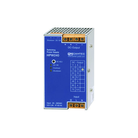 Alimentation électrique sur rail DIN - HPW02401 - Camtec Power Supplies GmbH - AC/DC / à découpage / monophasée