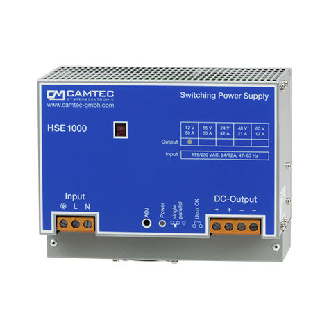 Alimentation électrique sur rail DIN - HSE10001 - Camtec Power Supplies GmbH - AC/DC / à découpage / monophasée
