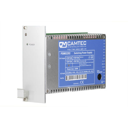Alimentation électrique rackable - PSM02202 - Camtec Power Supplies GmbH - AC/DC / à découpage / avec protection contre les courts-circuits
