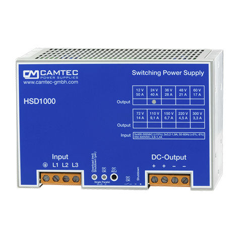 Alimentation électrique sur rail DIN - HSD10001 - Camtec Power Supplies GmbH - AC/DC / à découpage / triphasée