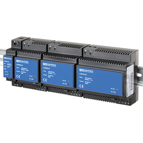 Alimentation électrique sur rail DIN - LCR series  - Camtec Power Supplies GmbH - AC/DC / à découpage / monophasée