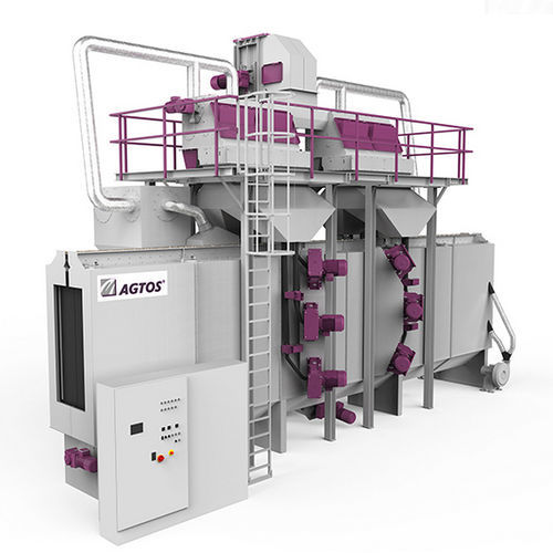 Grenailleuse à convoyeur aérien - HT series - AGTOS GmbH - pour métal / continue / polyvalente