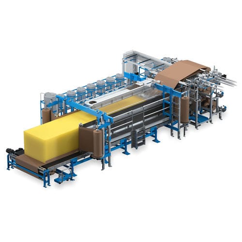 Ligne de production de blocs de mousse souple en PUR - JFLEX evo - Hennecke GROUP - en continu / en discontinu