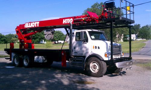Nacelle télescopique montée sur camion - max. 6 350 kg, 33.5 m | H110R - Elliott Equipment Company - hydraulique