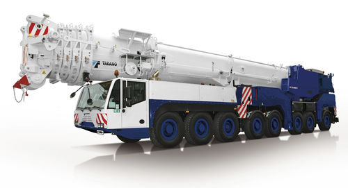 Grue montée sur camion - AC 8.500-1 - TADANO FAUN - à flèche relevable / tout terrain / de levage