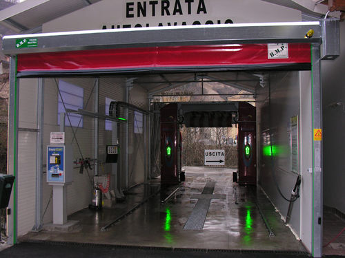 Porte à enroulement - DYNAMICROLL® WASH - B.M.P. srl - PVC / pour station de lavage / industrielle