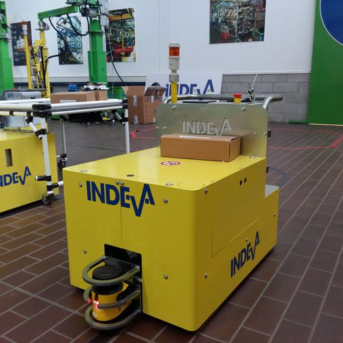 Véhicule autoguidé de manutention - Scaglia Indeva - pour entrepôt / électrique