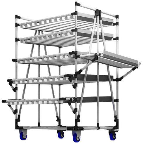 Rayonnage pour entrepôt de stockage - Scaglia Indeva - à étagères / mobile / pour charges lourdes