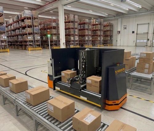 Plateforme robotique mobile de transport - MobiCUBE - Scaglia Indeva - de manutention / pour charges lourdes / pour entrepôt