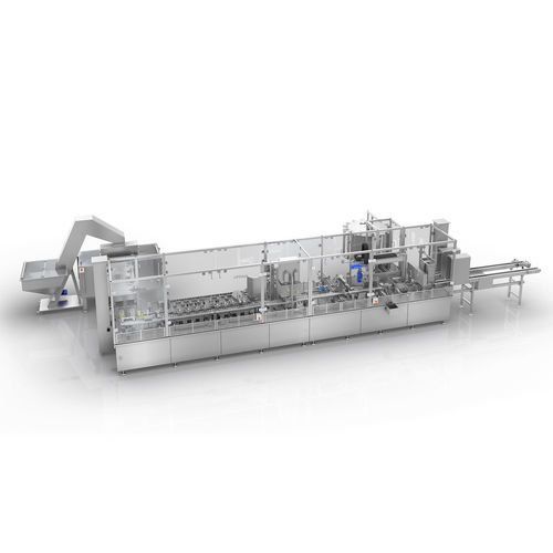 Machine de remplissage et de fermeture pour bouteilles en plastique - LINOLINE - OPTIMA packaging group GmbH - de cartouches