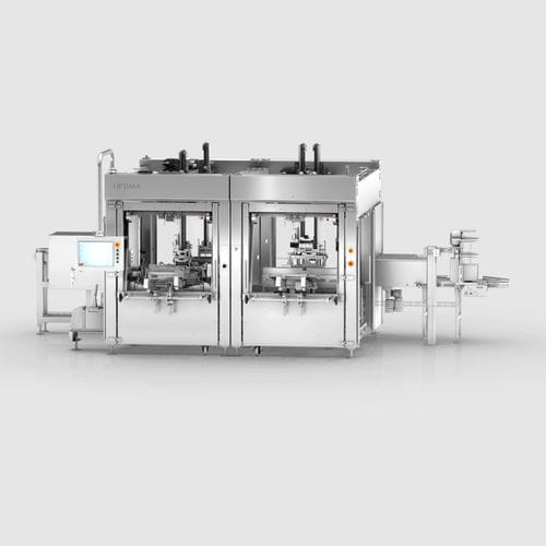 Encaisseuse horizontale - TMF  - OPTIMA packaging group GmbH - de barquettes / pour l'industrie agroalimentaire