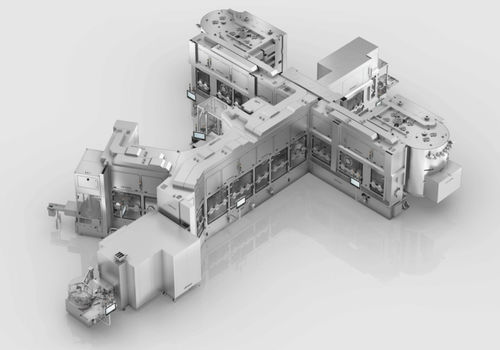 Ligne de remplissage totalement automatique - MultiUse - OPTIMA packaging group GmbH - de pots / d'ampoules / pour liquides